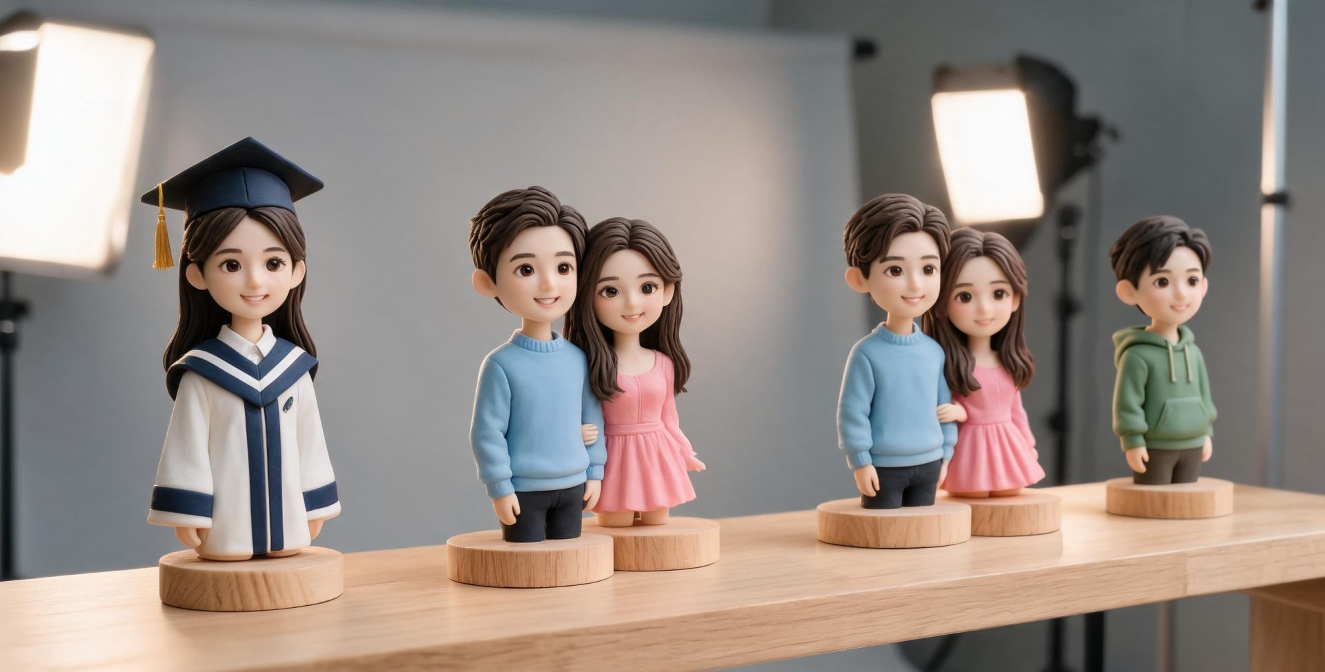 全彩3D打印真人手办案例：照相馆人像定制业务，15分钟扫描当天出样